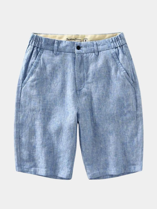 Bleu Horizon Linen Shorts